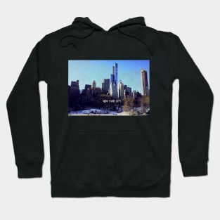 Winter in New York USA Photography Hoodie